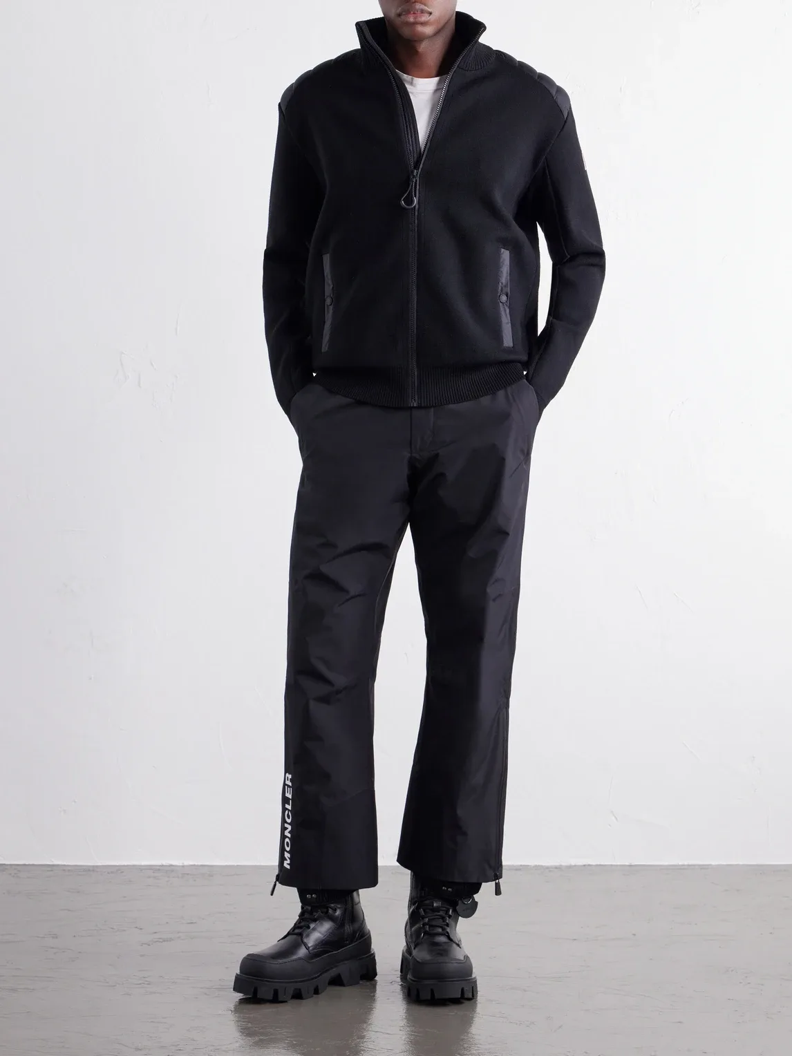 Moncler Grenoble Padded Shell-Trimmed Wool-Blend Down Ski Mid-Layer by Moncler