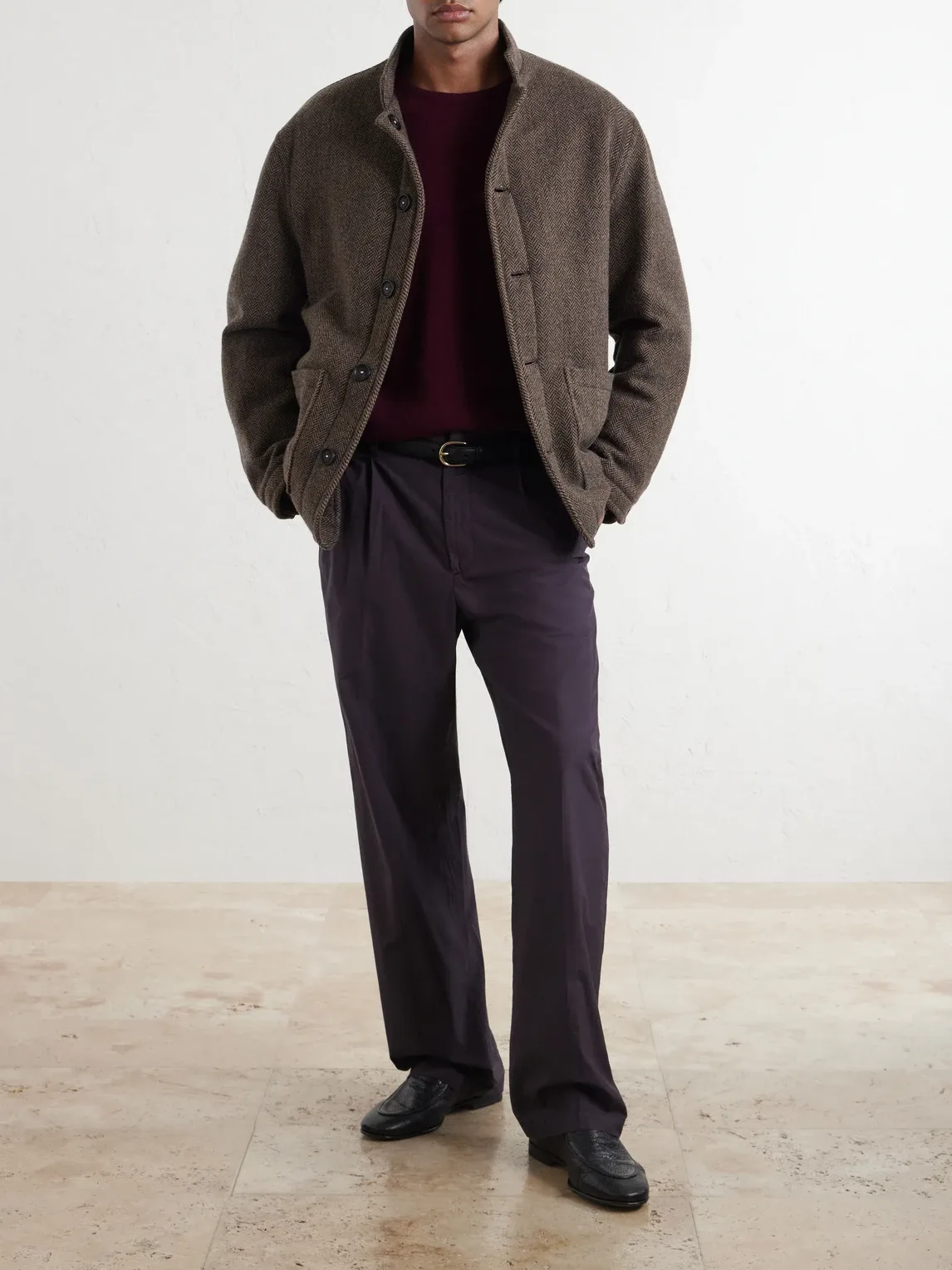 Chevrolet Reversible Herringbone Wool-Blend Jacket by Massimo Alba
