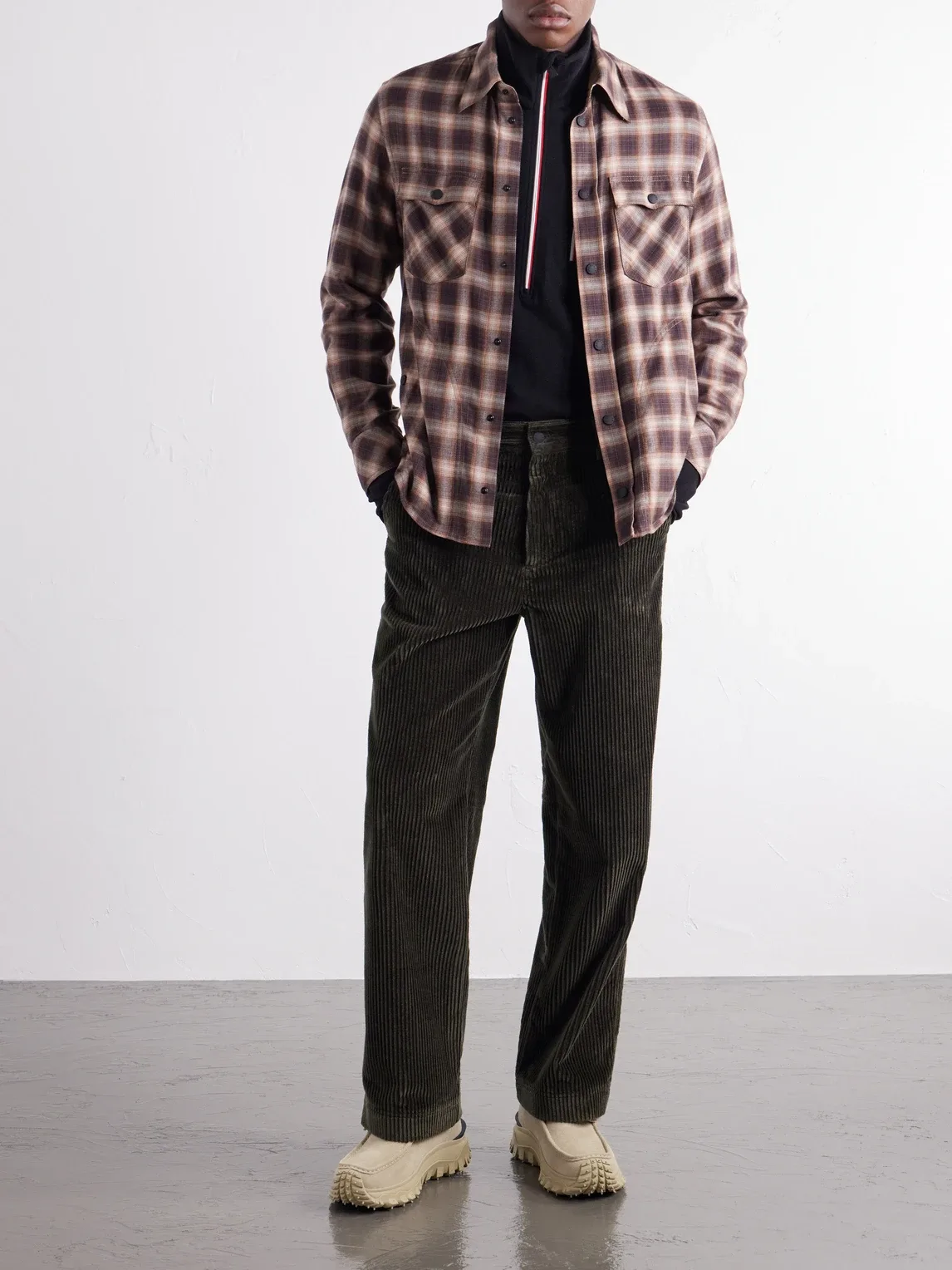 Moncler Grenoble Straight-Leg Cotton-Blend Corduroy Trousers by Moncler