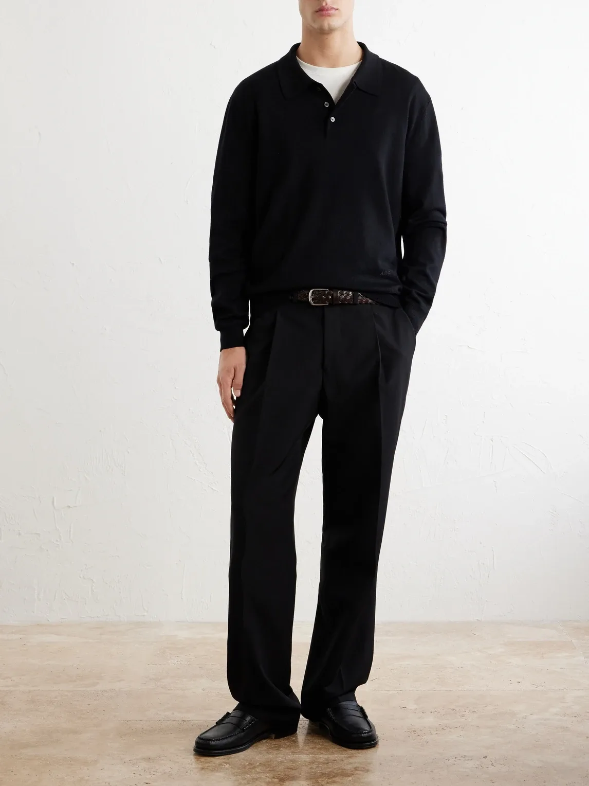 Riou Virgin Wool Polo Shirt