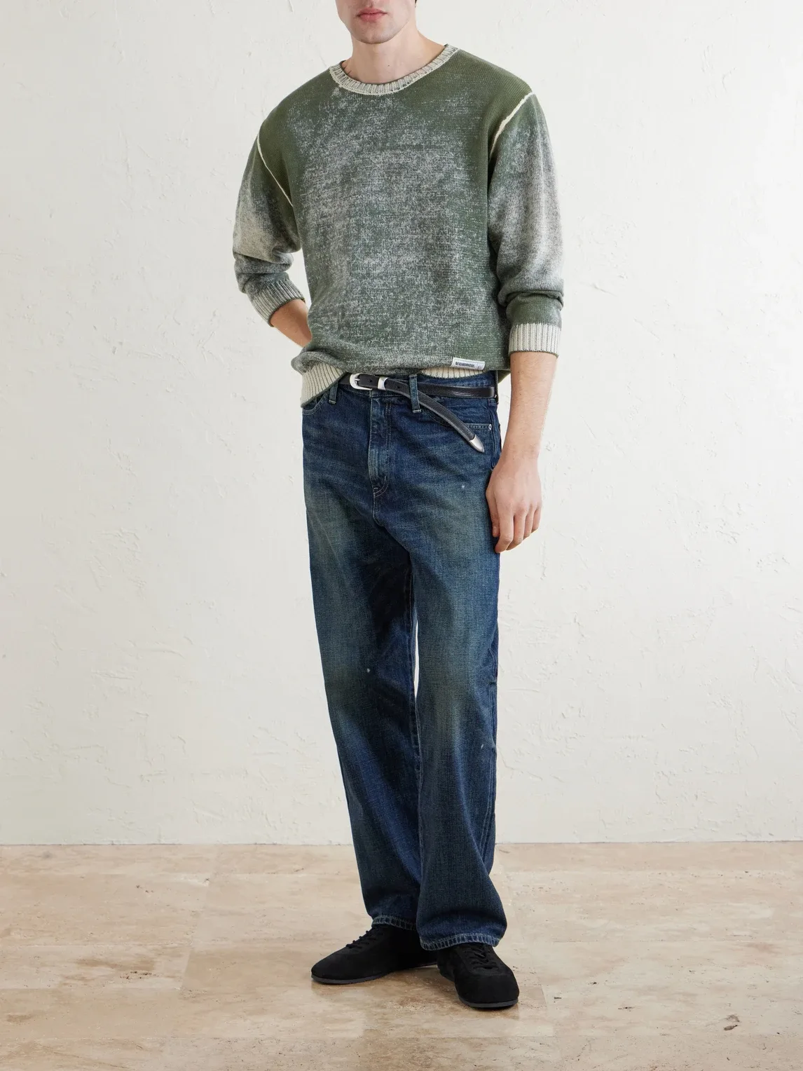 Washed Straight-Leg Jeans by Neighborhood