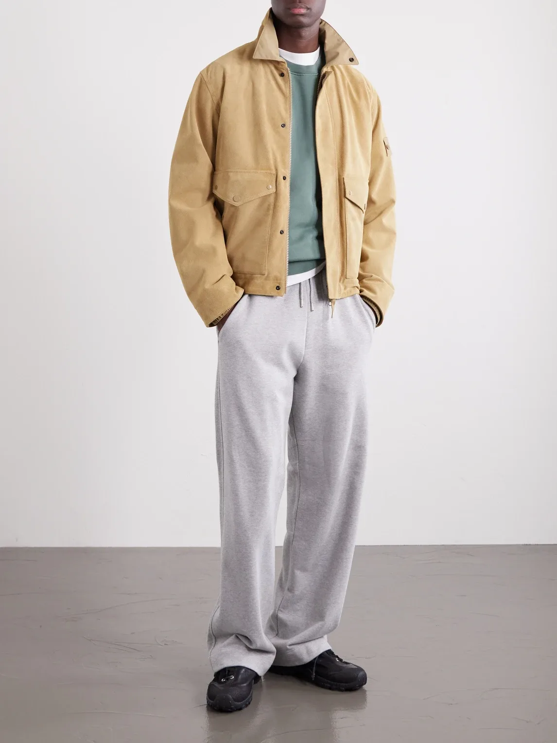 Garment-Dyed Organic Cotton-Fleece Sweatshirt