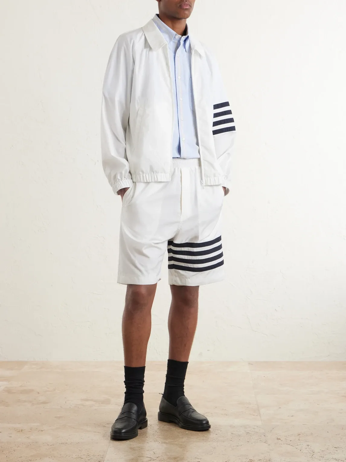 Straight-Leg Striped Shorts by Thom Browne