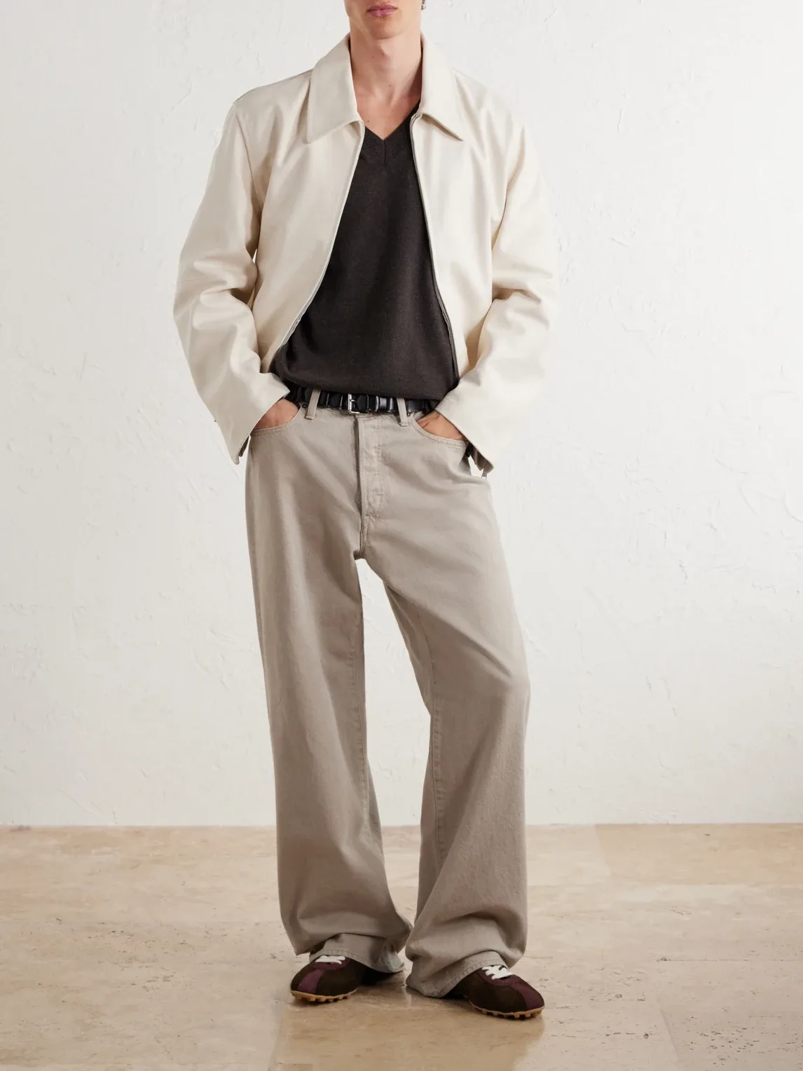 Rework Panelled Waxed-Suede Jacket by Our Legacy