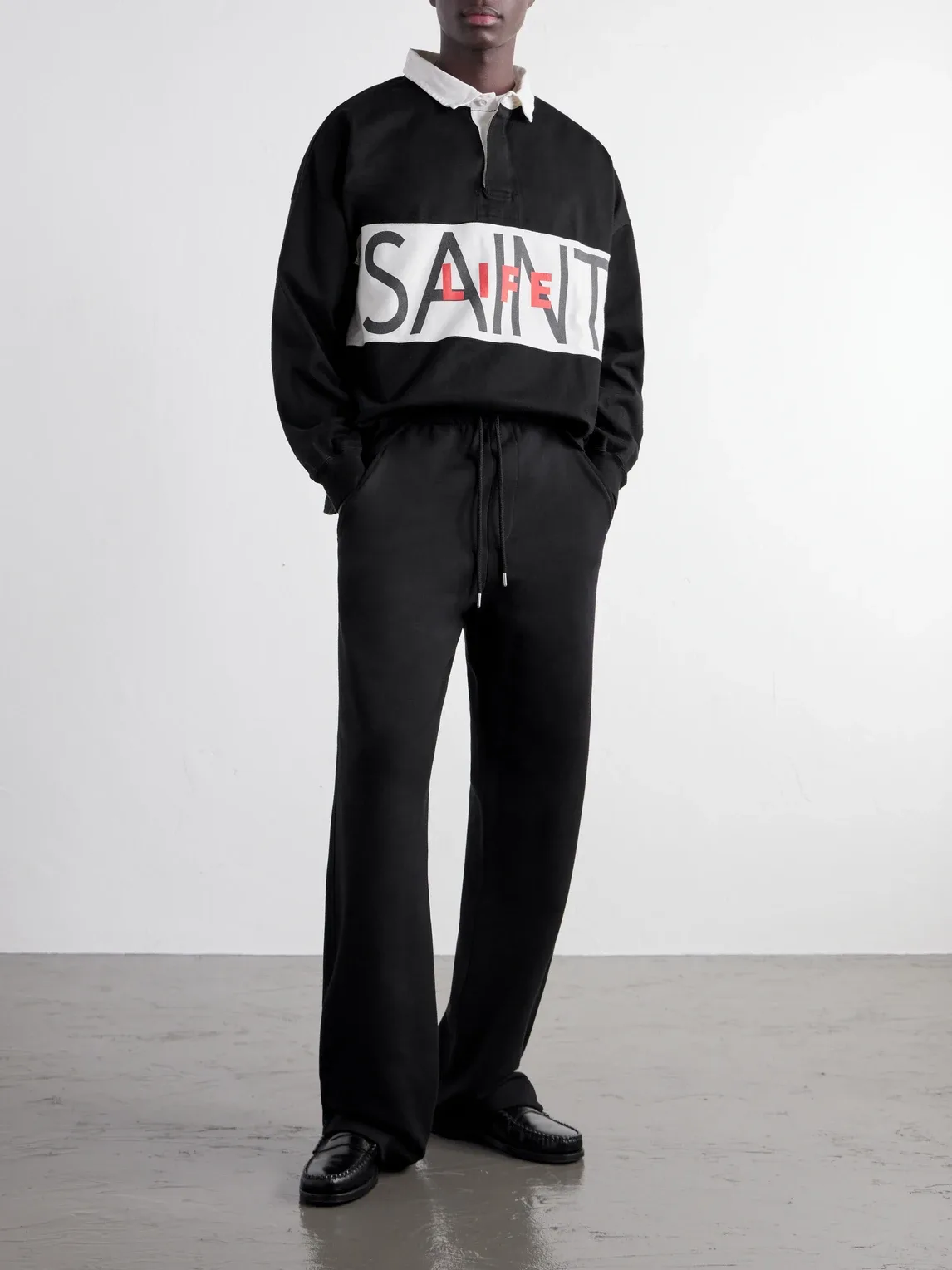 Saint Life Printed Cotton-Jersey Polo Shirt by Saint Mxxxxxx