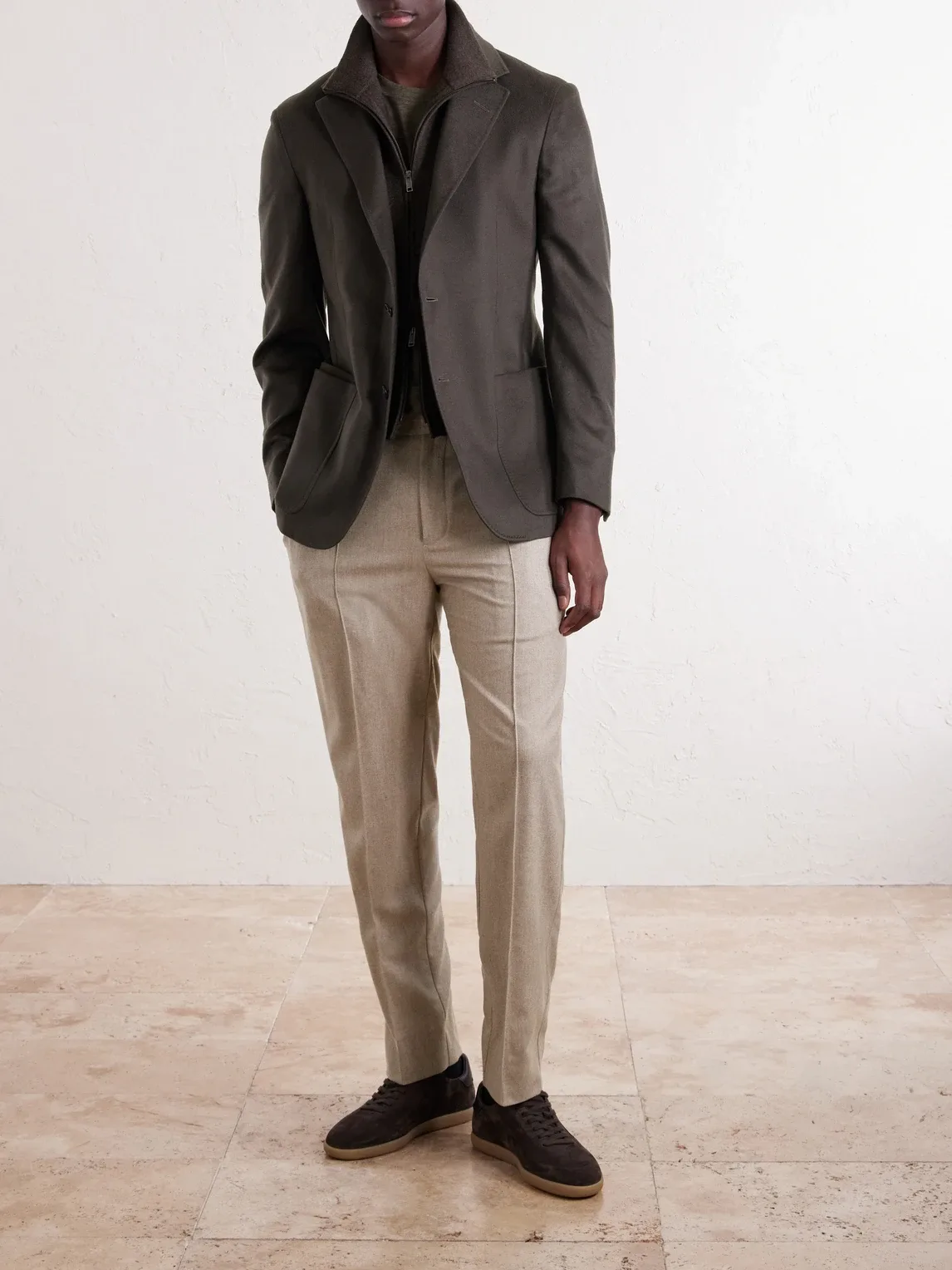 Straight-Leg Wool, Cashmere and Silk-Blend Trousers by Zegna