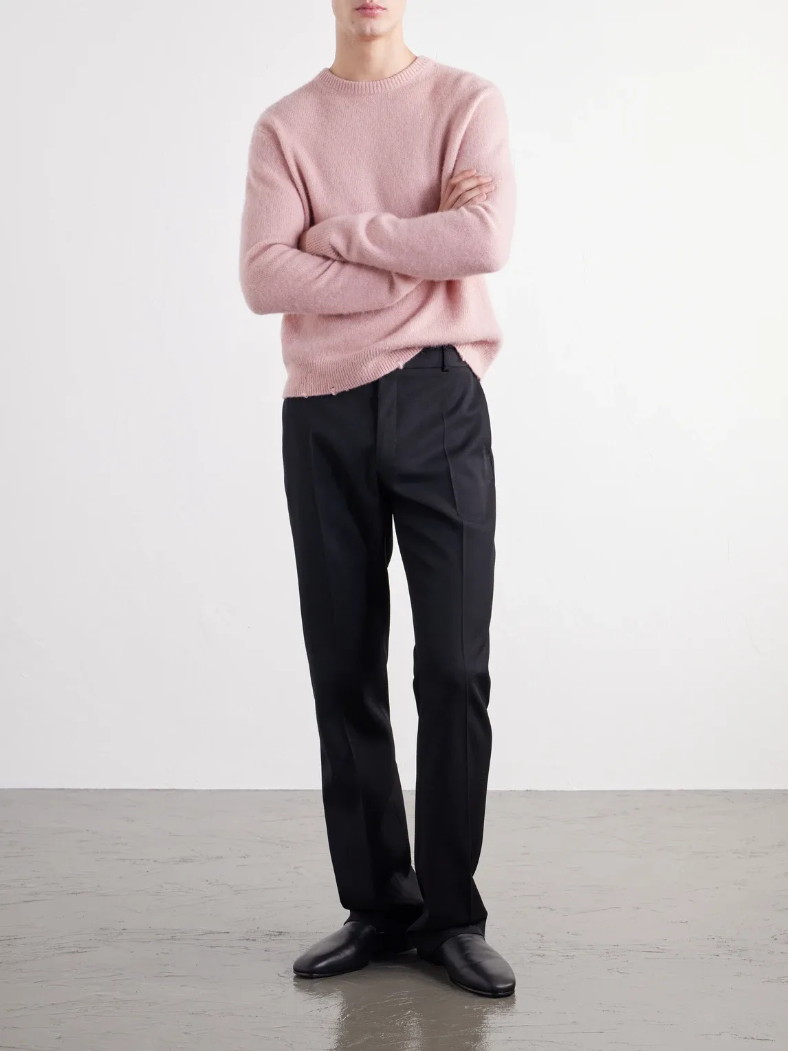 Distressed Silk, Alpaca and Cashmere-Blend Sweater