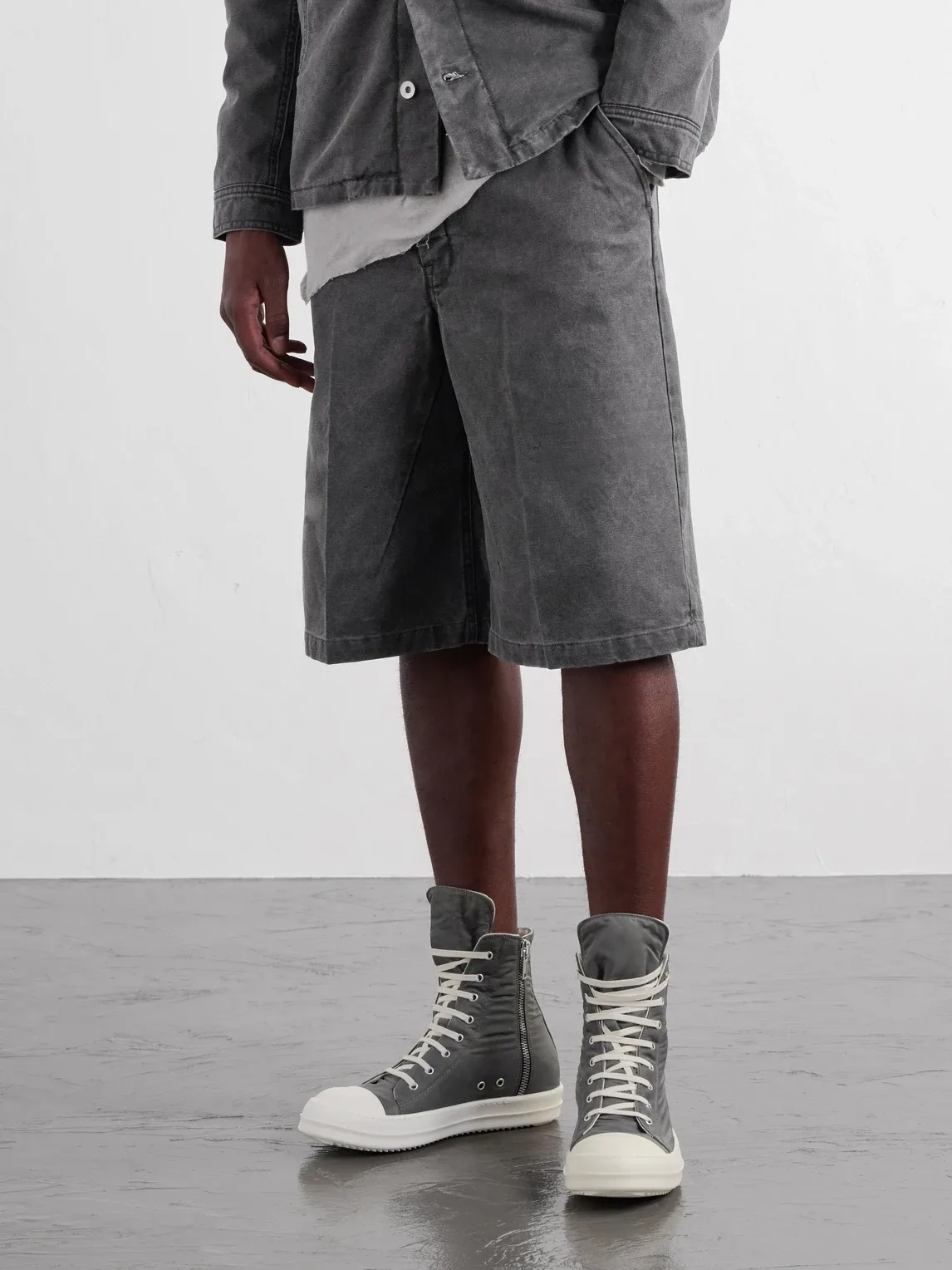 Drkshdw by Rick Owens Ramones Denim Sneakers by Rick Owens