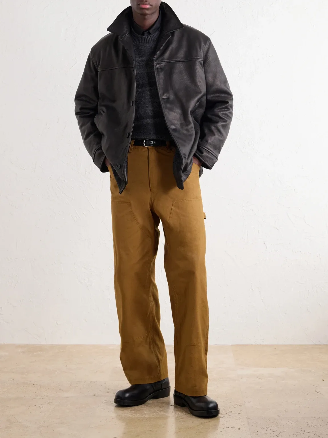 Padded Oiled-Leather Jacket by Comme des Garçons