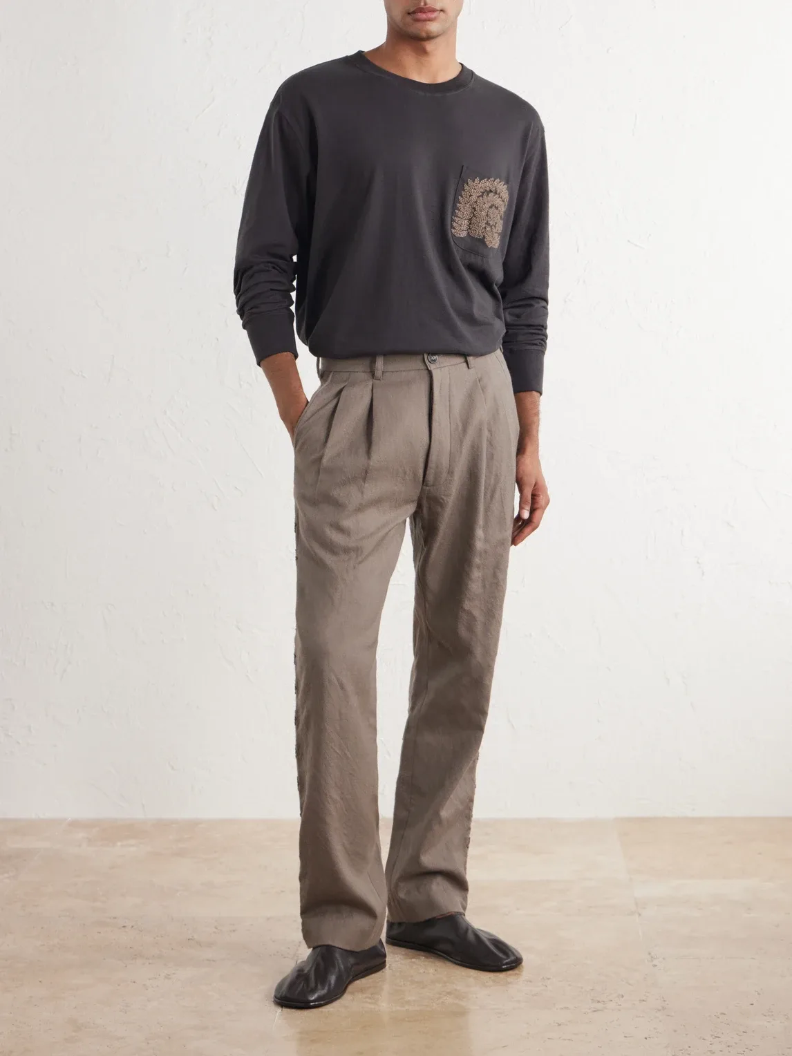 Paisley Embroidered Cotton-Jersey T-Shirt by Kartik Research