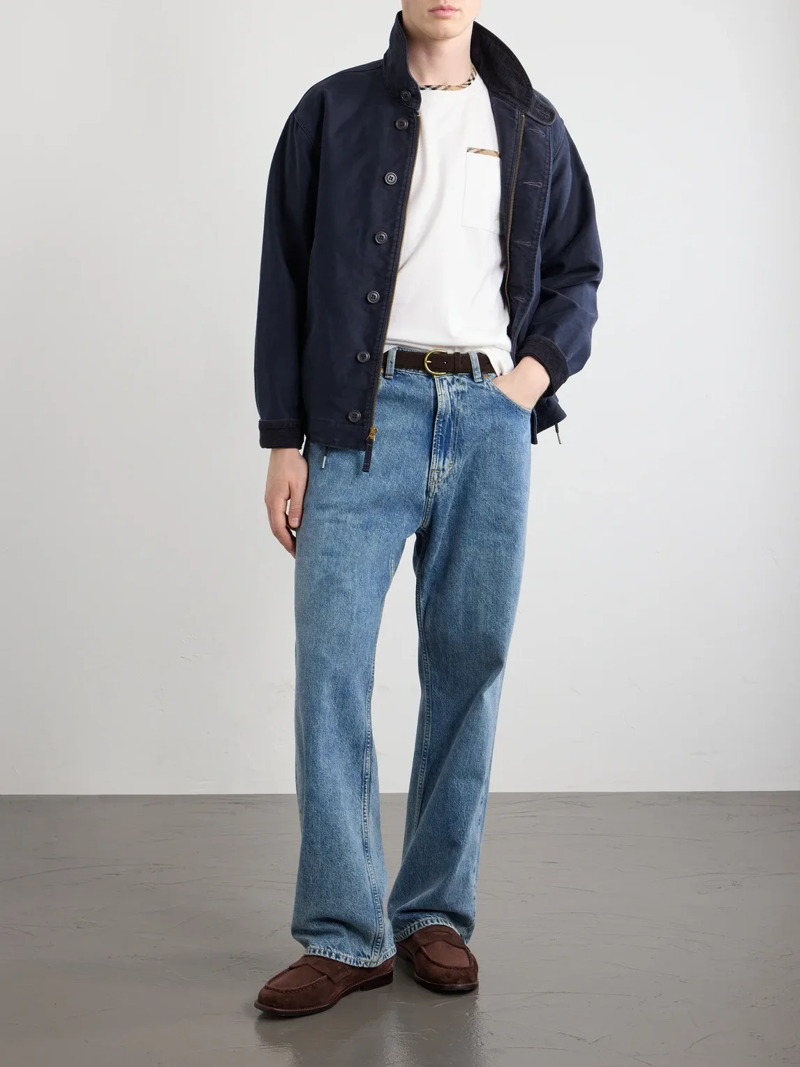 Logo-Embroidered Checked Cotton-Jersey T-Shirt