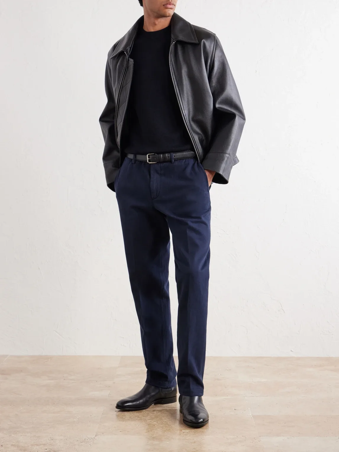 Straight-Leg Cotton-Twill Trousers by Thom Sweeney