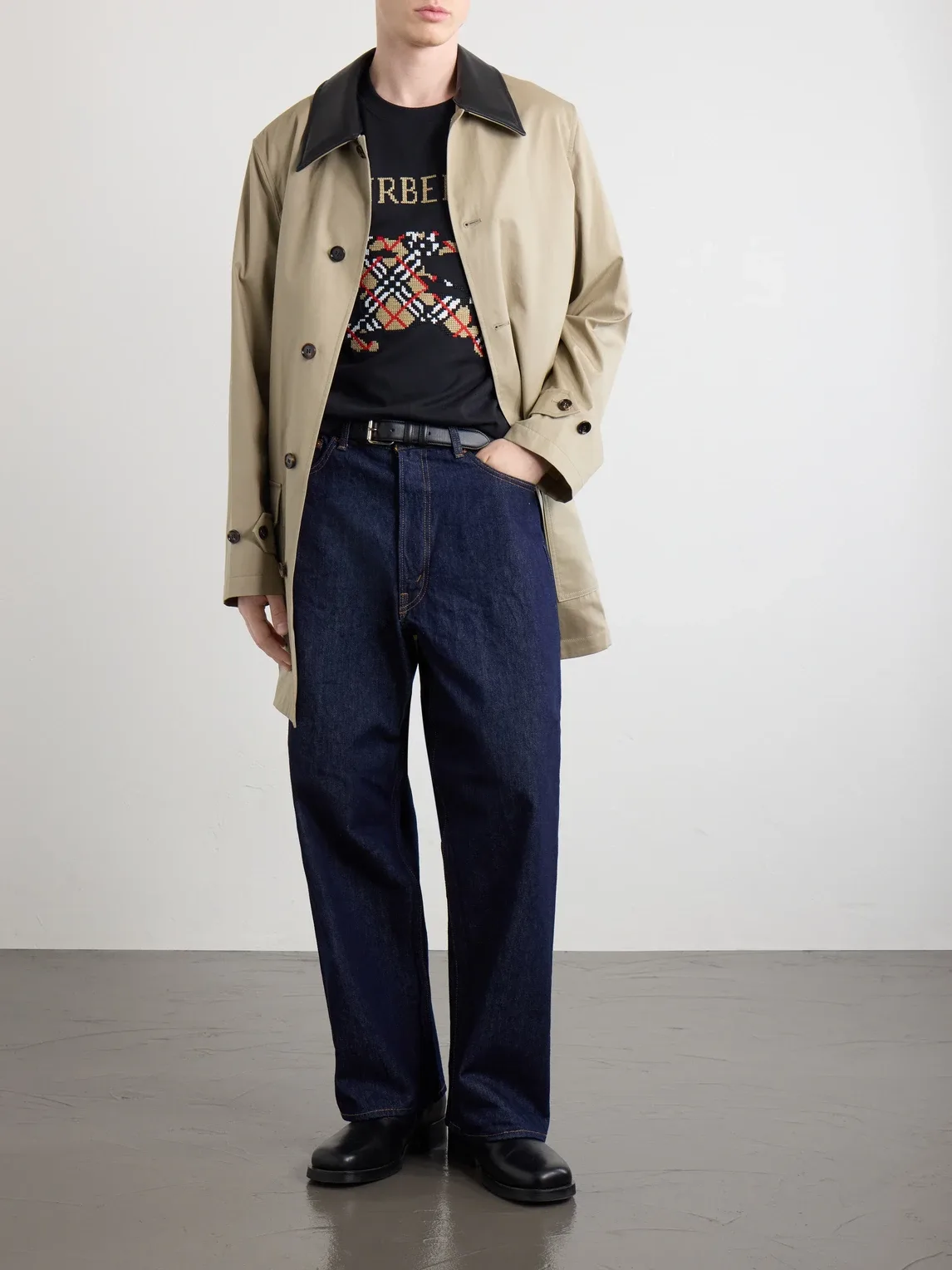 Logo-Embroidered Cotton-Jersey T-Shirt by Burberry