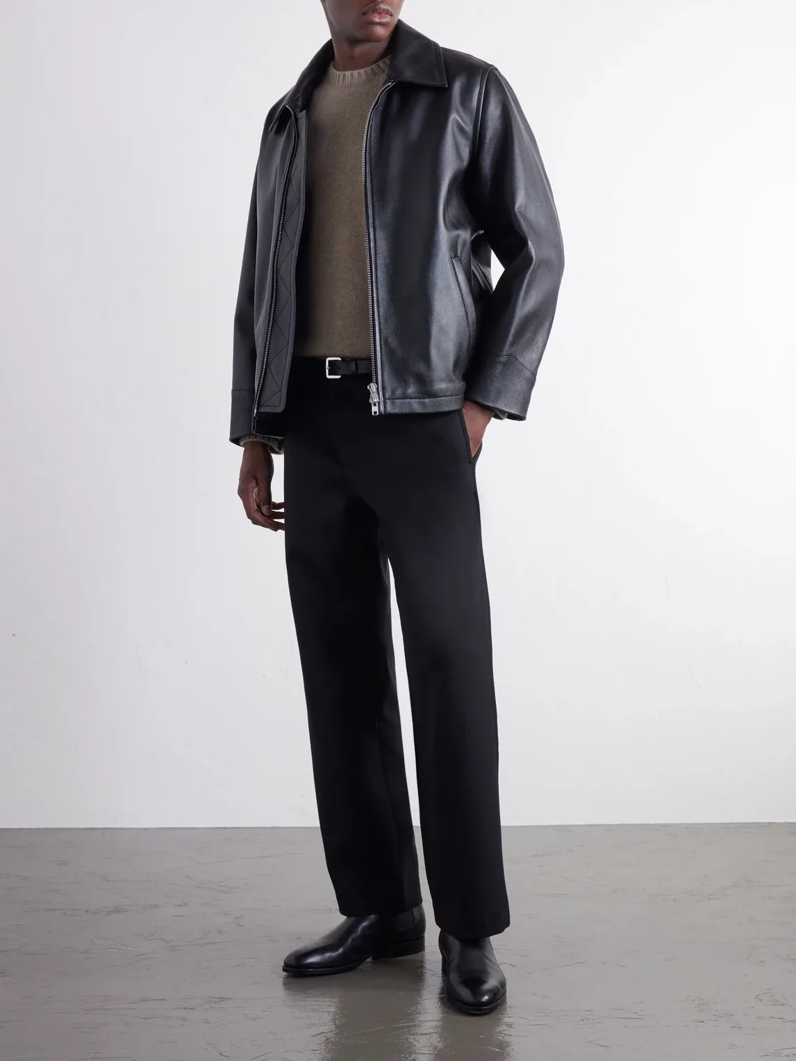 Straight-Leg Tricotine Twill Trousers by Mr P