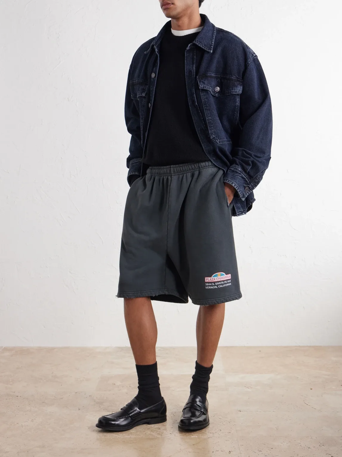 Straight-Leg Printed Cotton-Jersey Shorts by Willy Chavarria