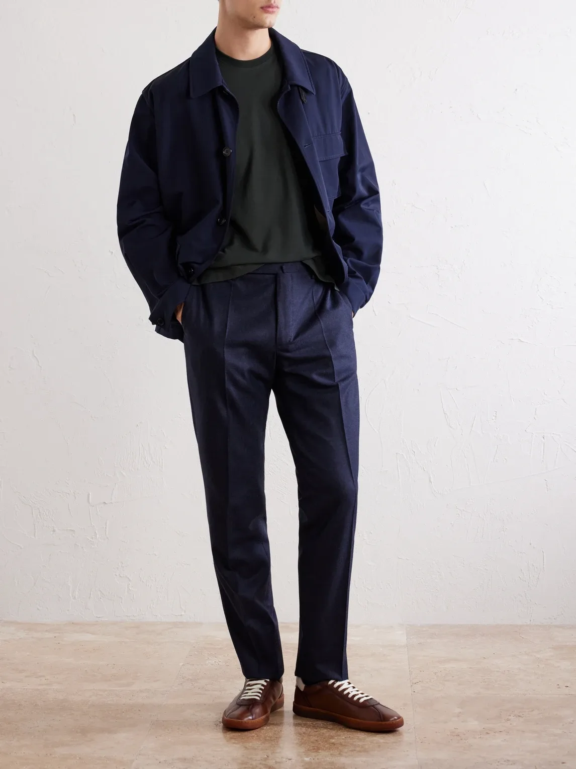 Incotex Straight-Leg Wool and Cashmere-Blend Trousers by Slowear