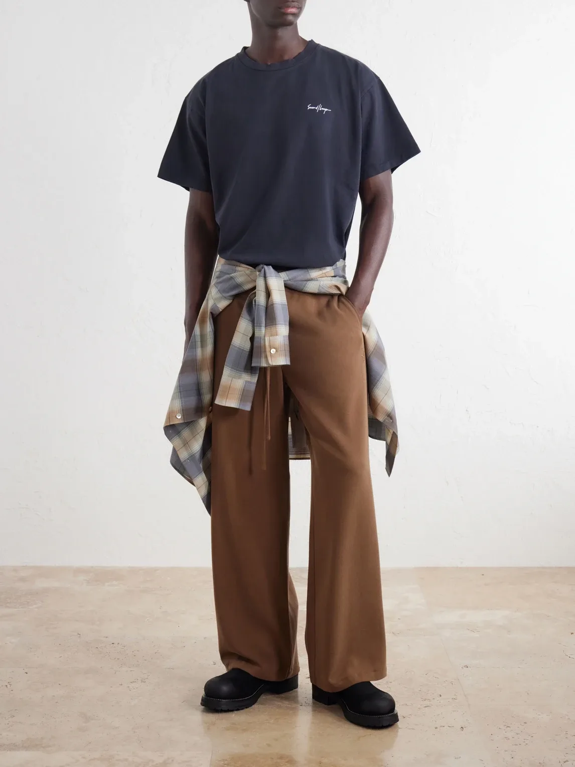 Team Straight-Leg Lyocell-Twill Drawstring Trousers by Second  Layer