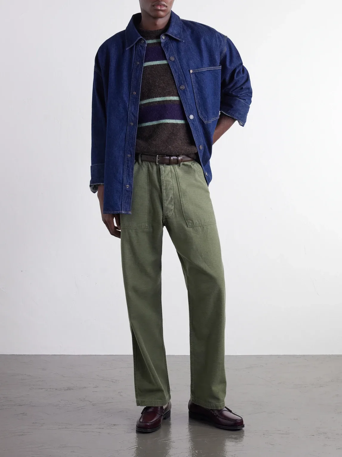 Straight-Leg Cotton-Canvas Trousers by Orslow