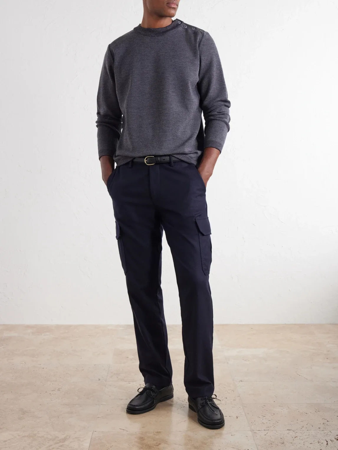 Naval Virgin Wool Sweater by Sns Herning