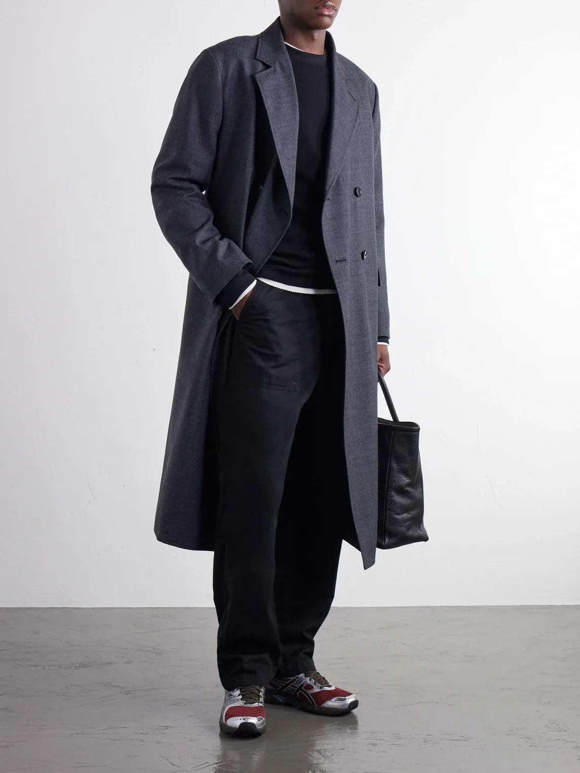 Straight-Leg Herringbone Cotton Trousers by Orslow