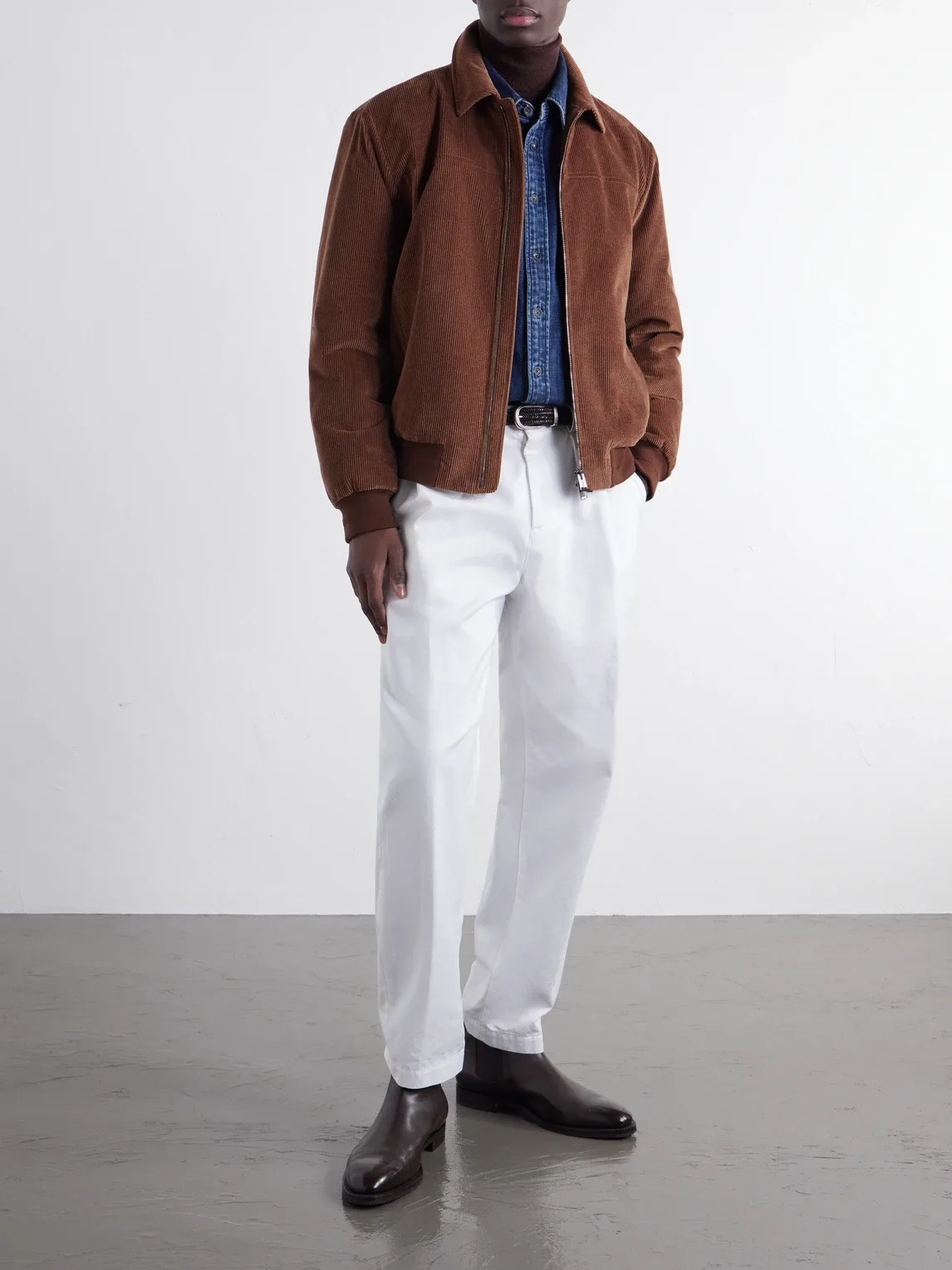 Padded Cotton-Corduroy Blouson Jacket by Canali