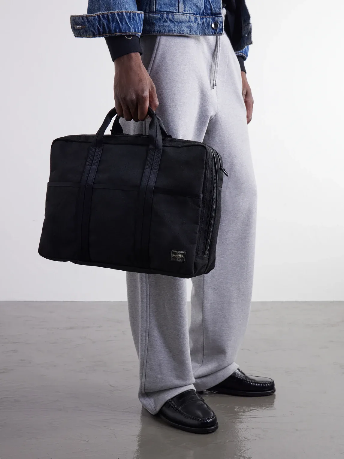 Hybrid 2Way Canvas Briefcase by Porter Yoshida and Co