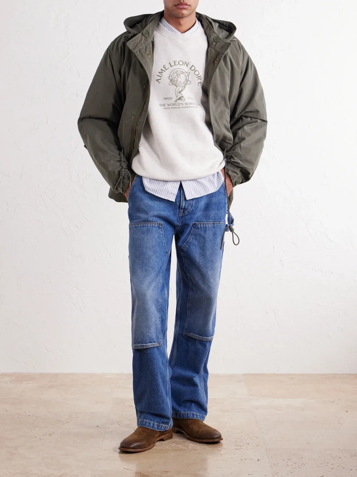 Atlas Logo-Print Cotton-Jersey Sweater by Aim Leon Dore