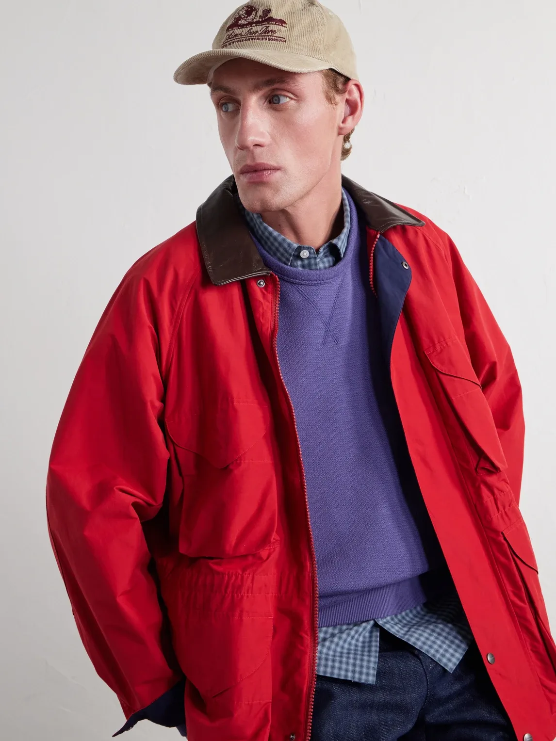 Unisphere Embroidered Cotton-Blend Corduroy Baseball Cap by Aim Leon Dore