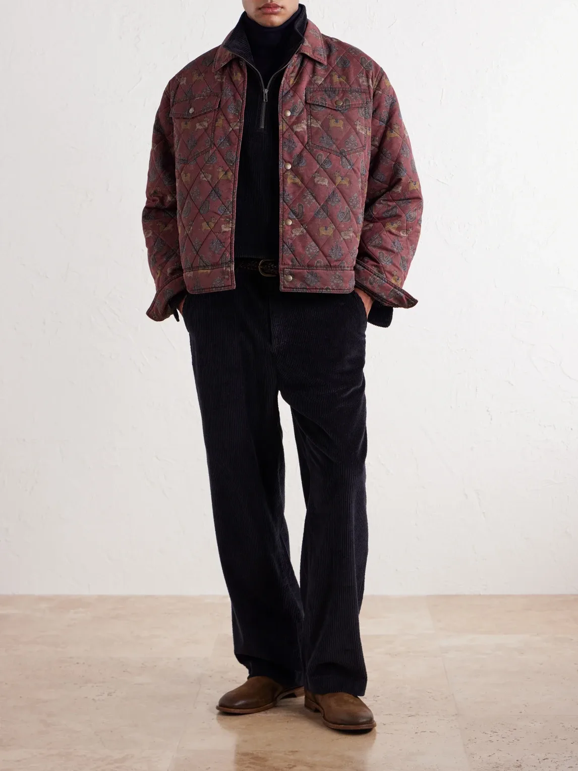 Printed Quilted Shell Jacket by Aim Leon Dore