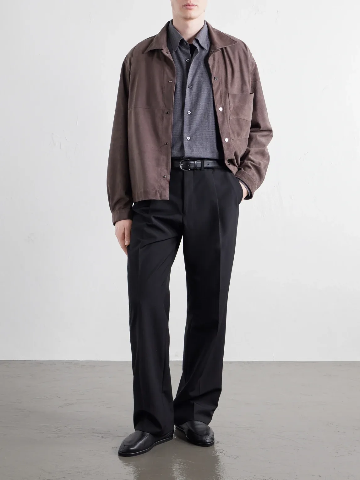 Houndstooth Woven Cotton Shirt