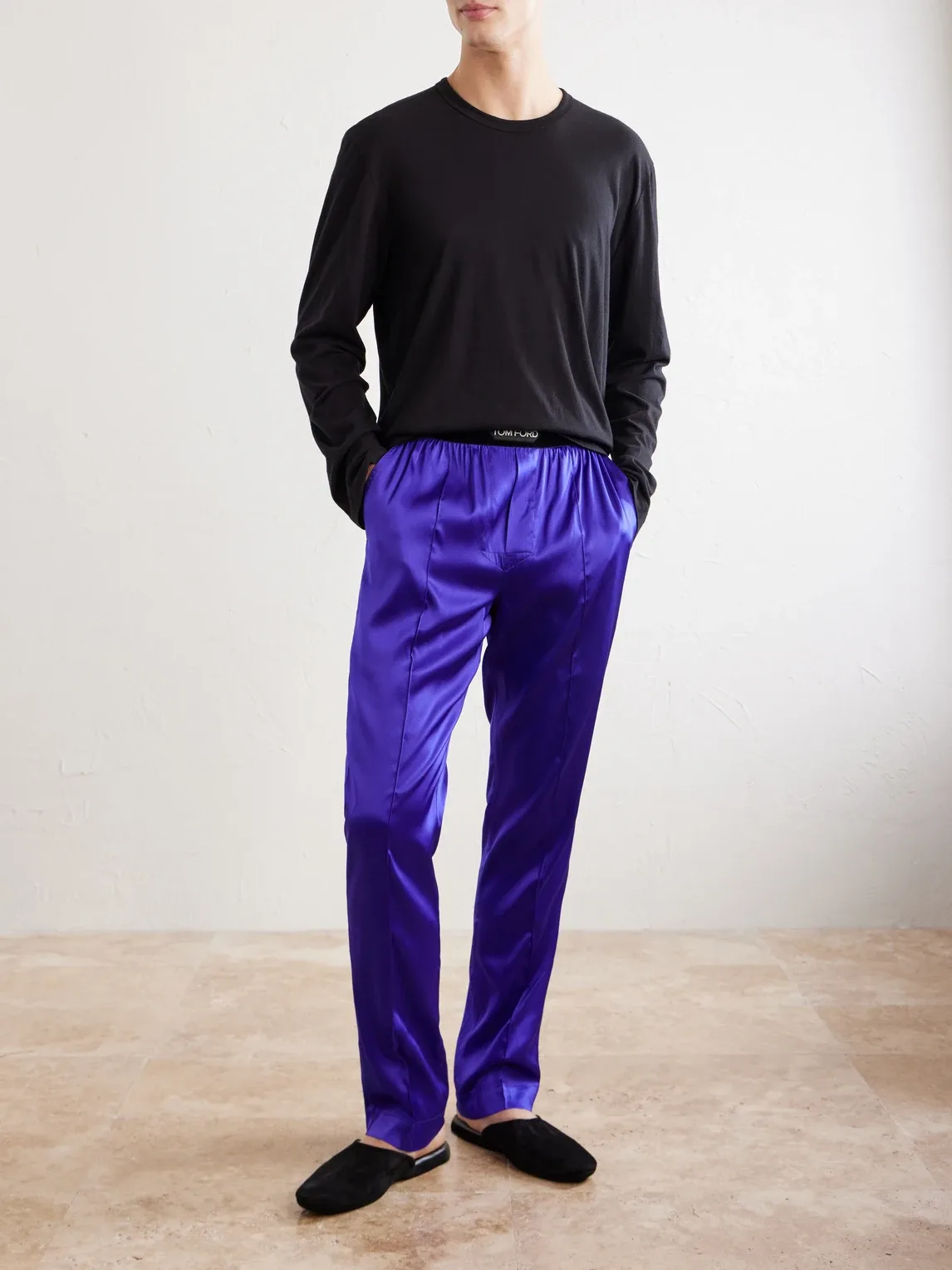 Silk-Blend Satin Pyjama Trousers by Tom Ford