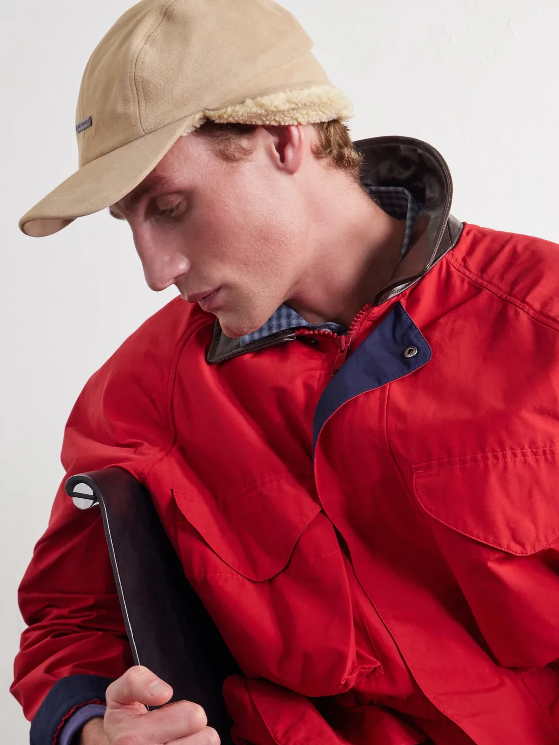 Shearling-Trimmed Suede Trapper Cap by Aim Leon Dore
