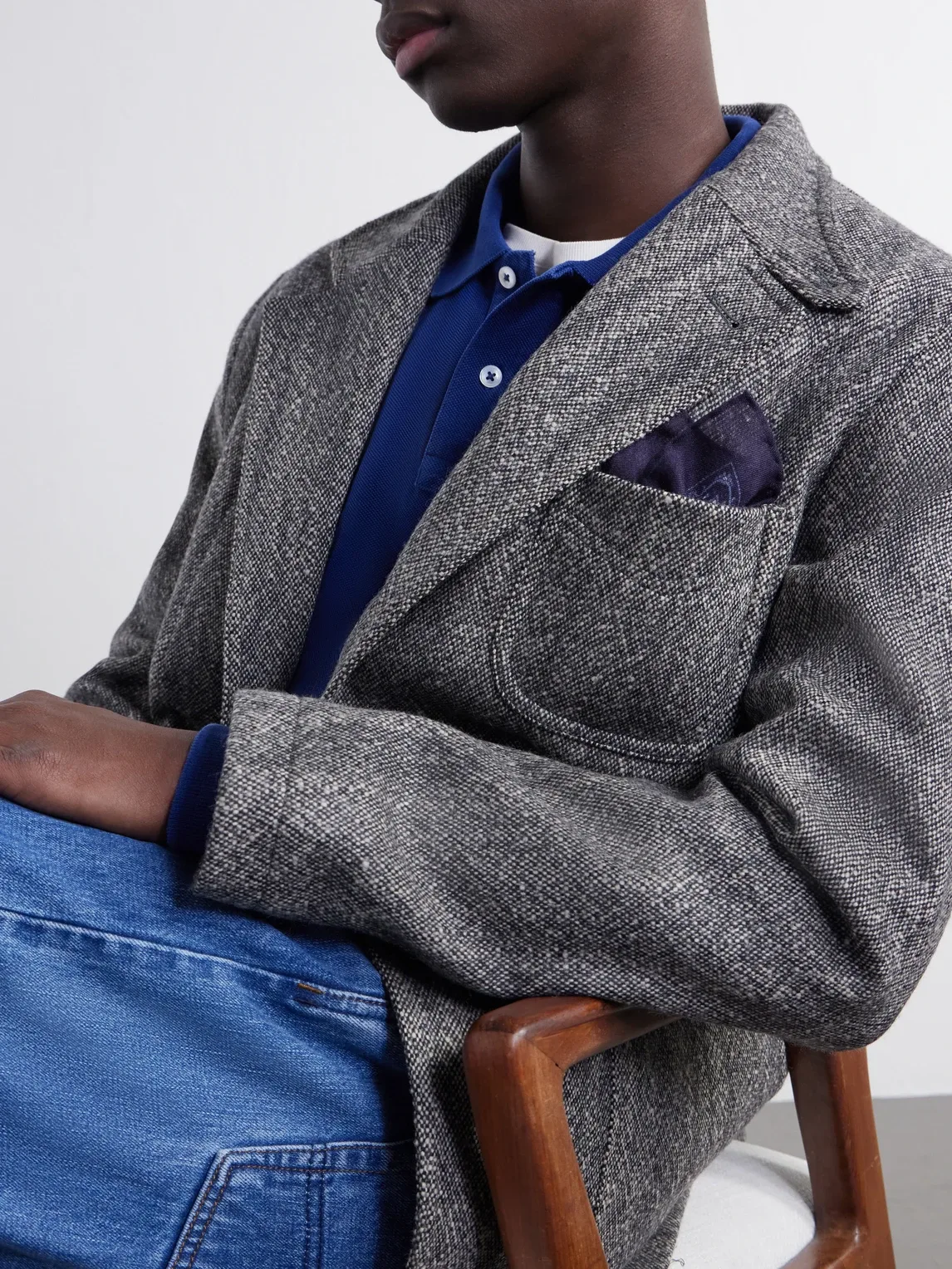 Paisley-Print Silk and Wool-Blend Challis Pocket Square by Drakes