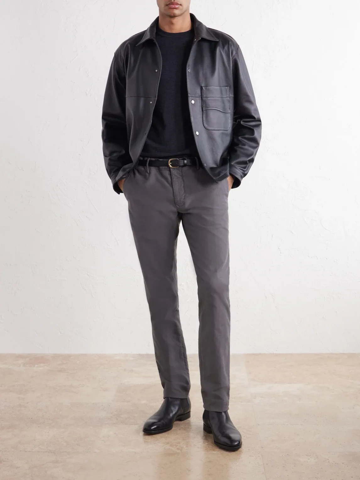 Incotex Slim-Fit Straight-Leg Stretch-Cotton Trousers by Slowear