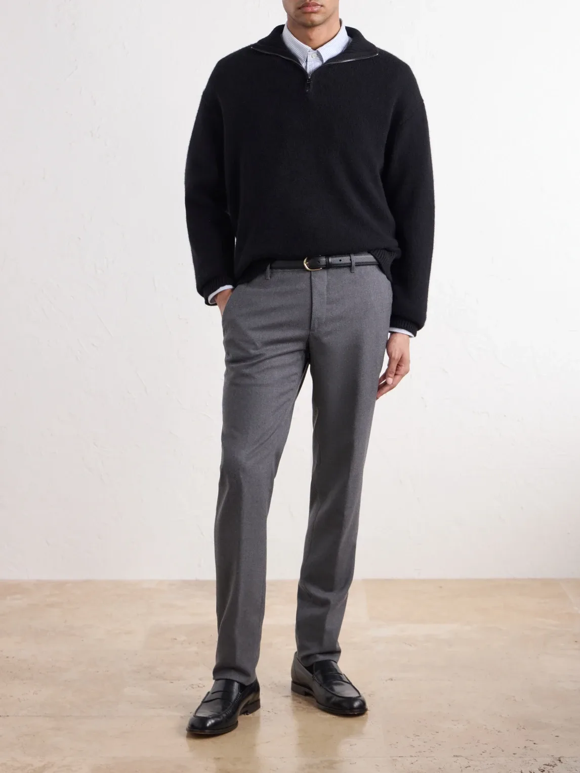Straight-Leg Wool-Blend Tekno Flannel Trousers by Slowear