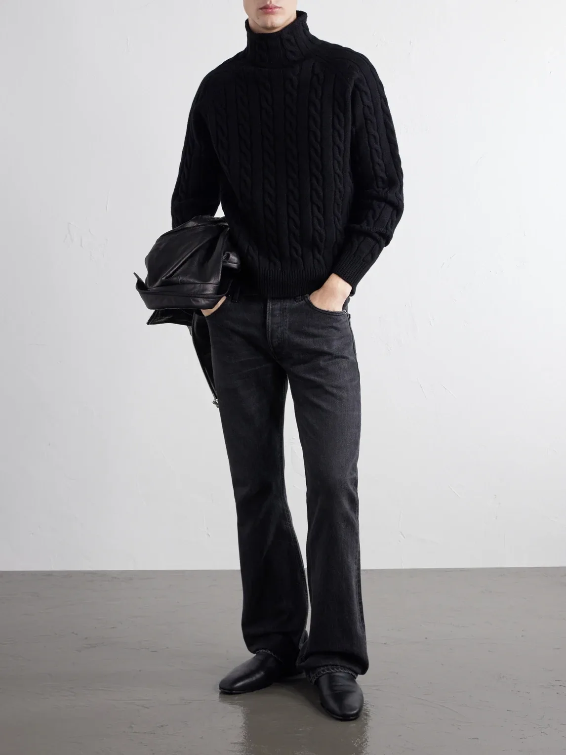 Cable-Knit Wool Sweater by Totême