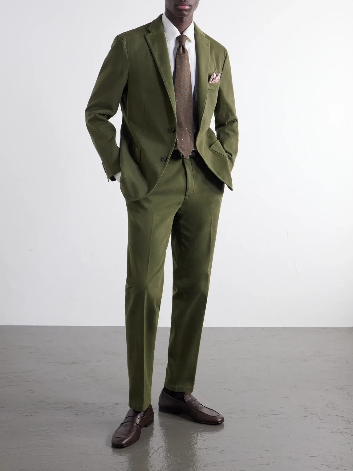 Straight-Leg Stretch Cotton-Twill Suit Trousers by Boglioli