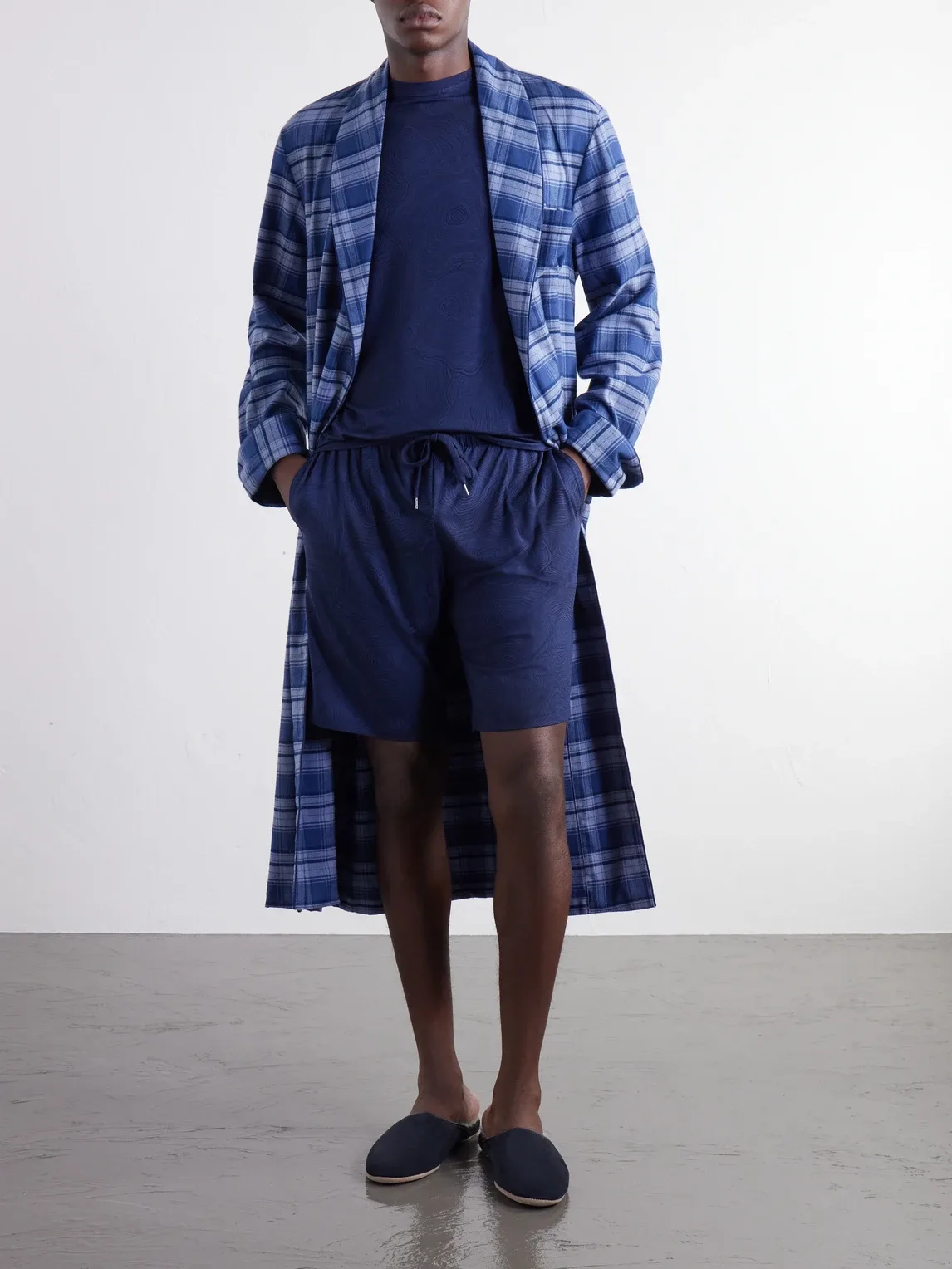 London Printed Stretch-Modal Jersey Drawstring Pyjama Shorts by Derek Rose