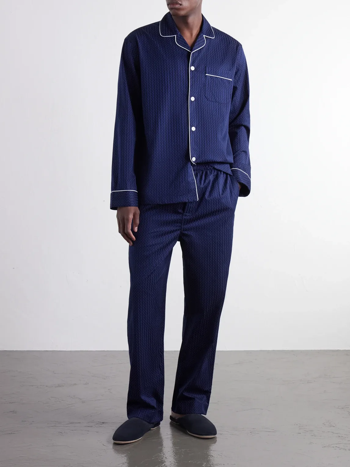 Royal Printed Cotton-Poplin Pyjama Set by Derek Rose
