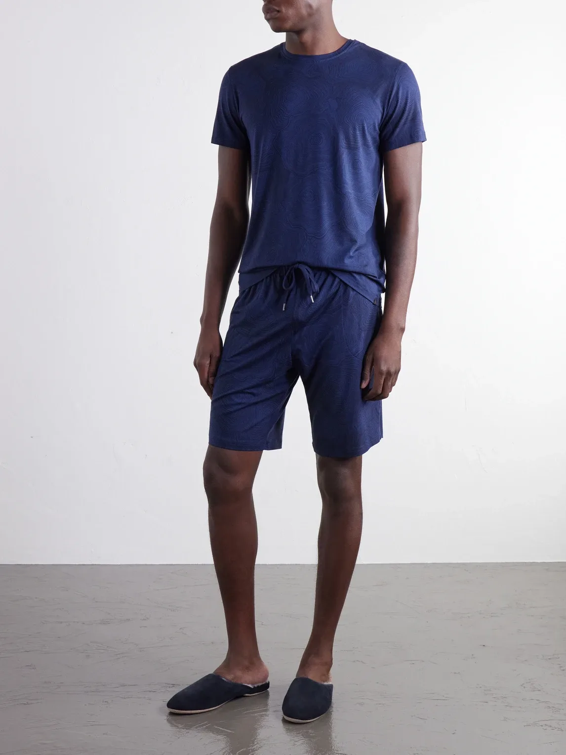 London Printed Modal-Blend Jersey Pyjama T-Shirt by Derek Rose