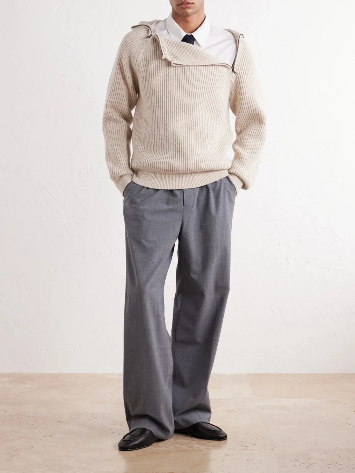 Ribbed-Knit Wool-Blend Hoodie by Aim Leon Dore