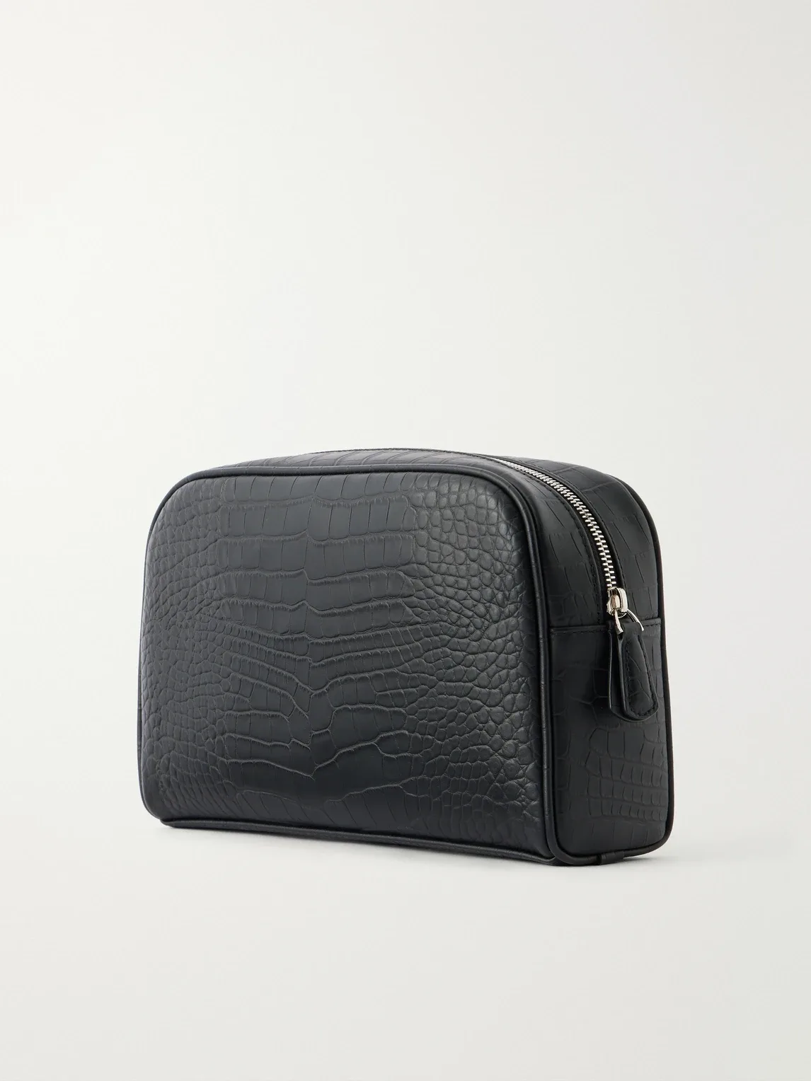 Croc-Effect Leather Wash Bag by George Cleverley