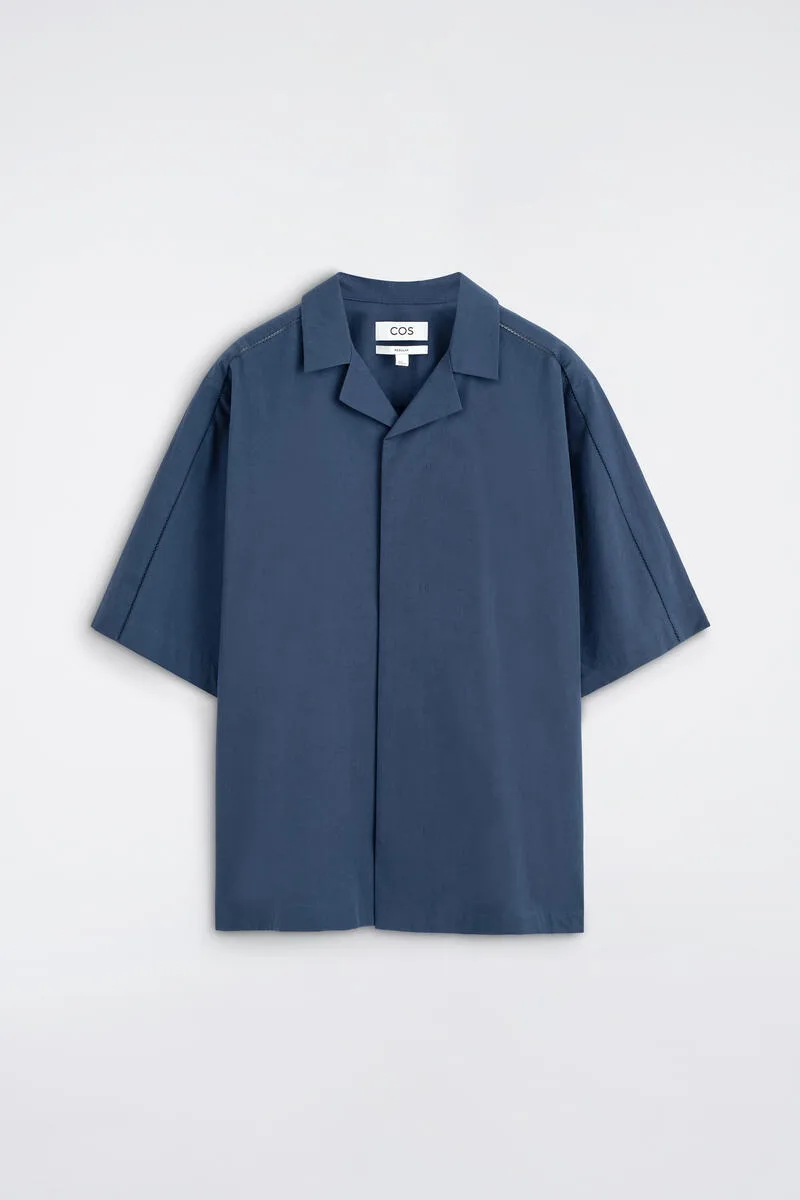 Embroidered Camp-Collar Pima Cotton Shirt by COS