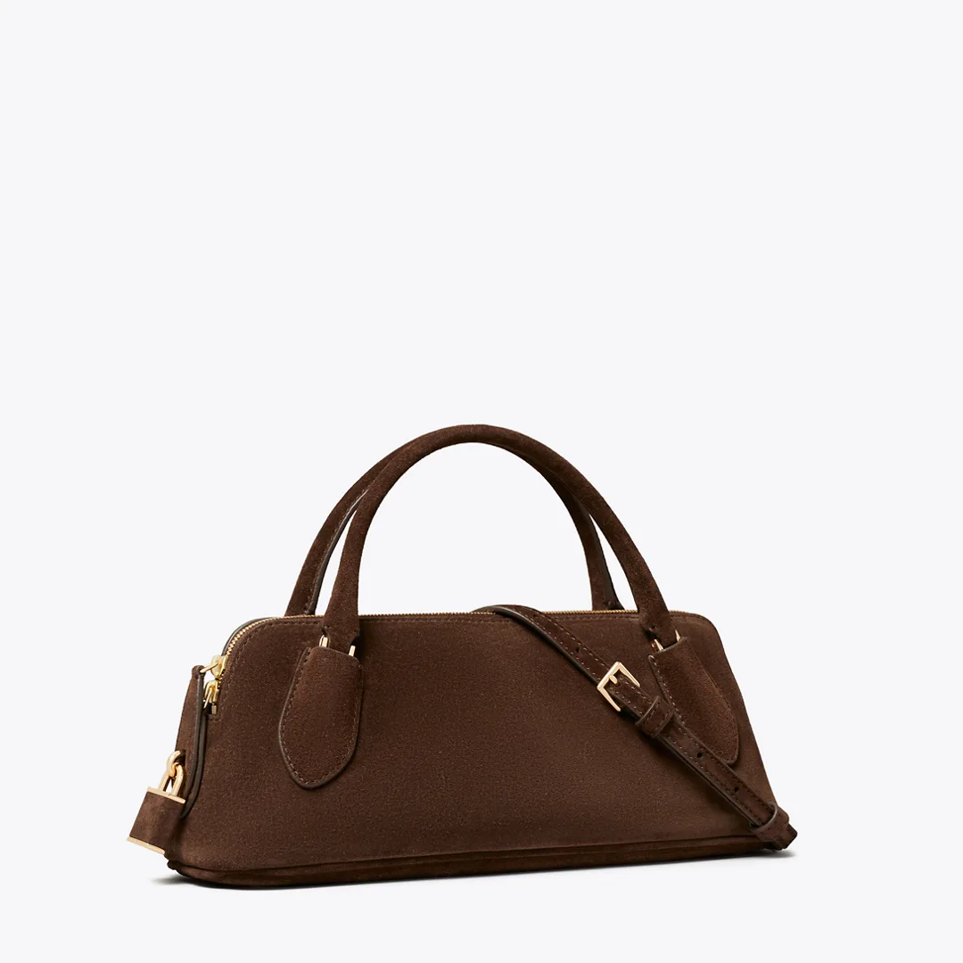 Lock Suede Top Handle Bag by Tory Burch