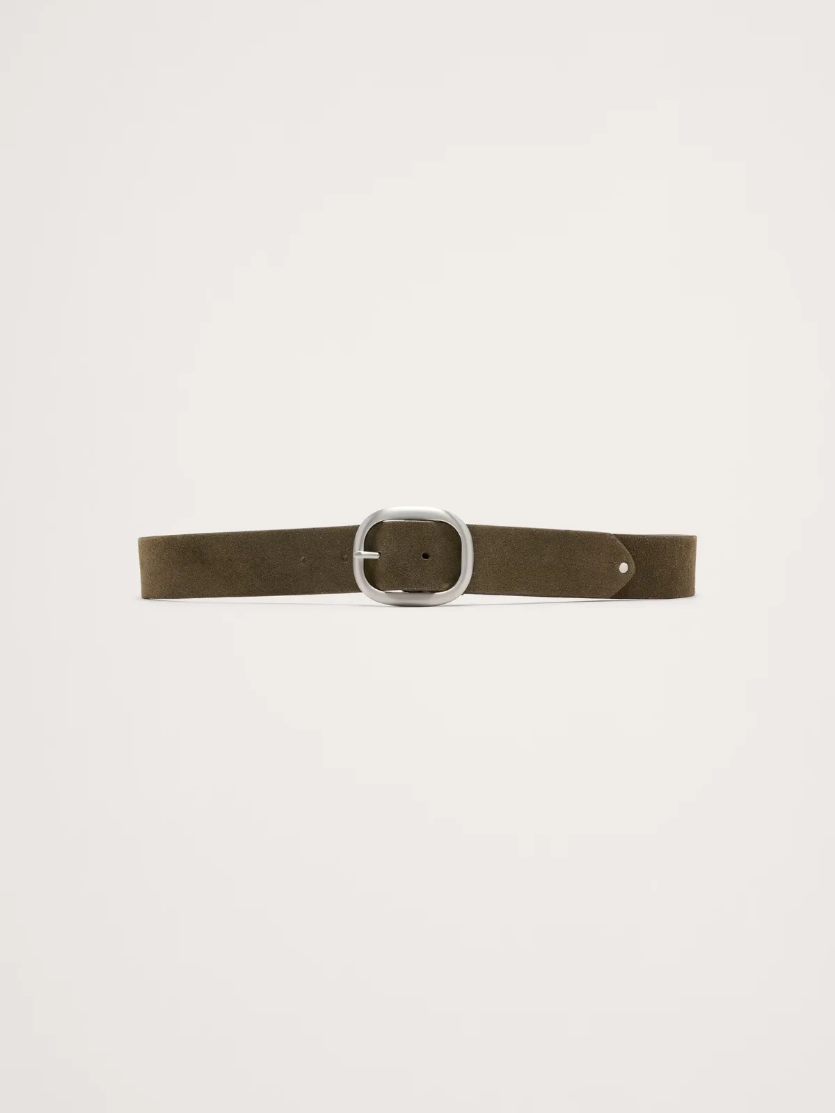 Leather Oval-Buckle Belt by Banana Republic