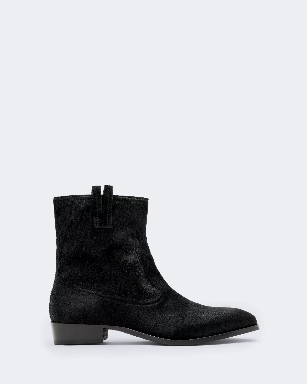 Hiro Calf Hair Zip-Up Boots by AllSaints