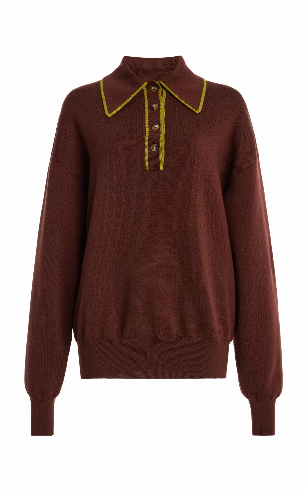 Rosette Wool Polo Top by Almais