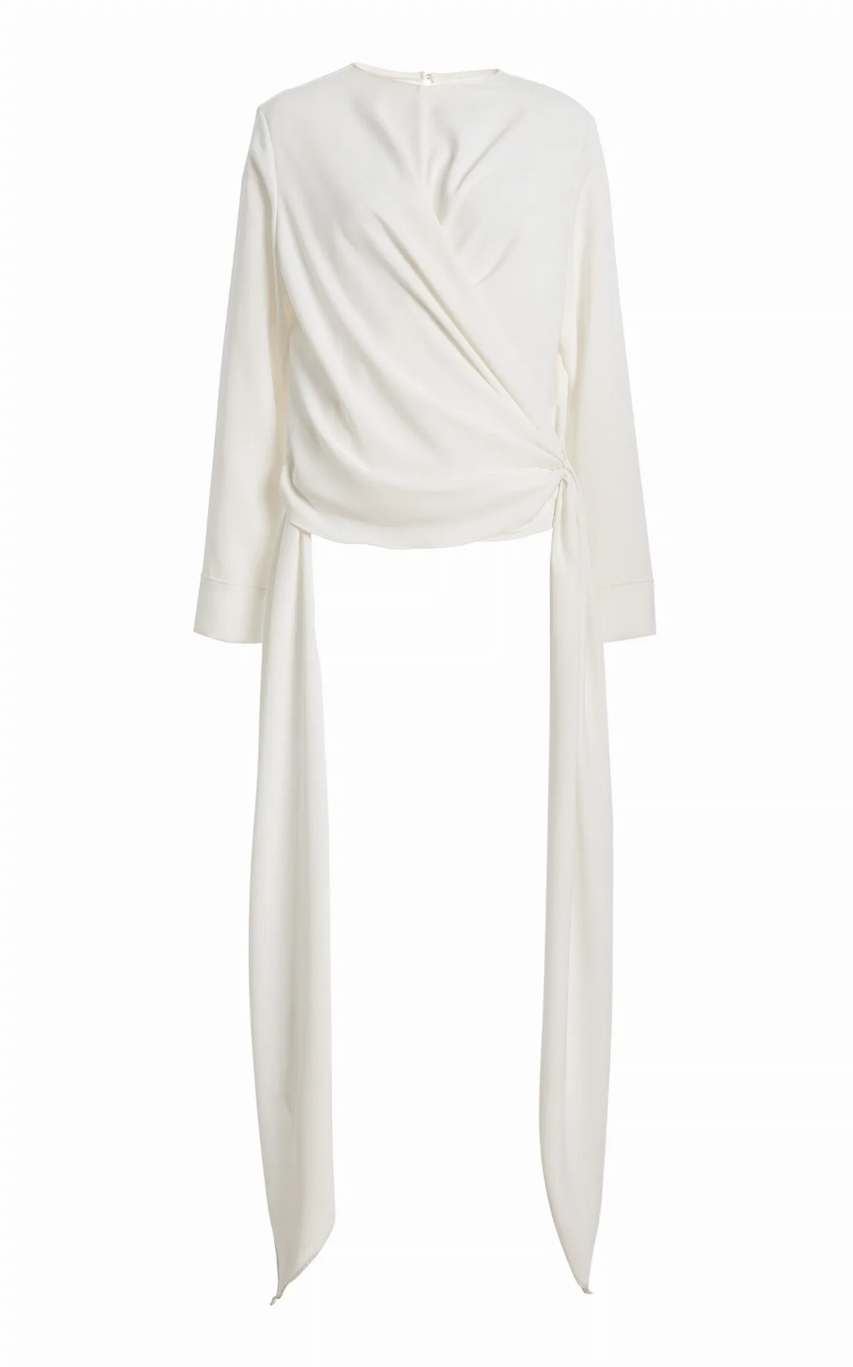 The Wrap Draped Chiffon Top by Sloan