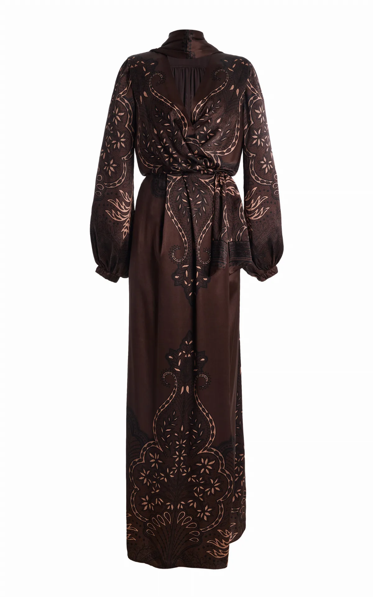 Concurse Wrapped Silk Midi Dress