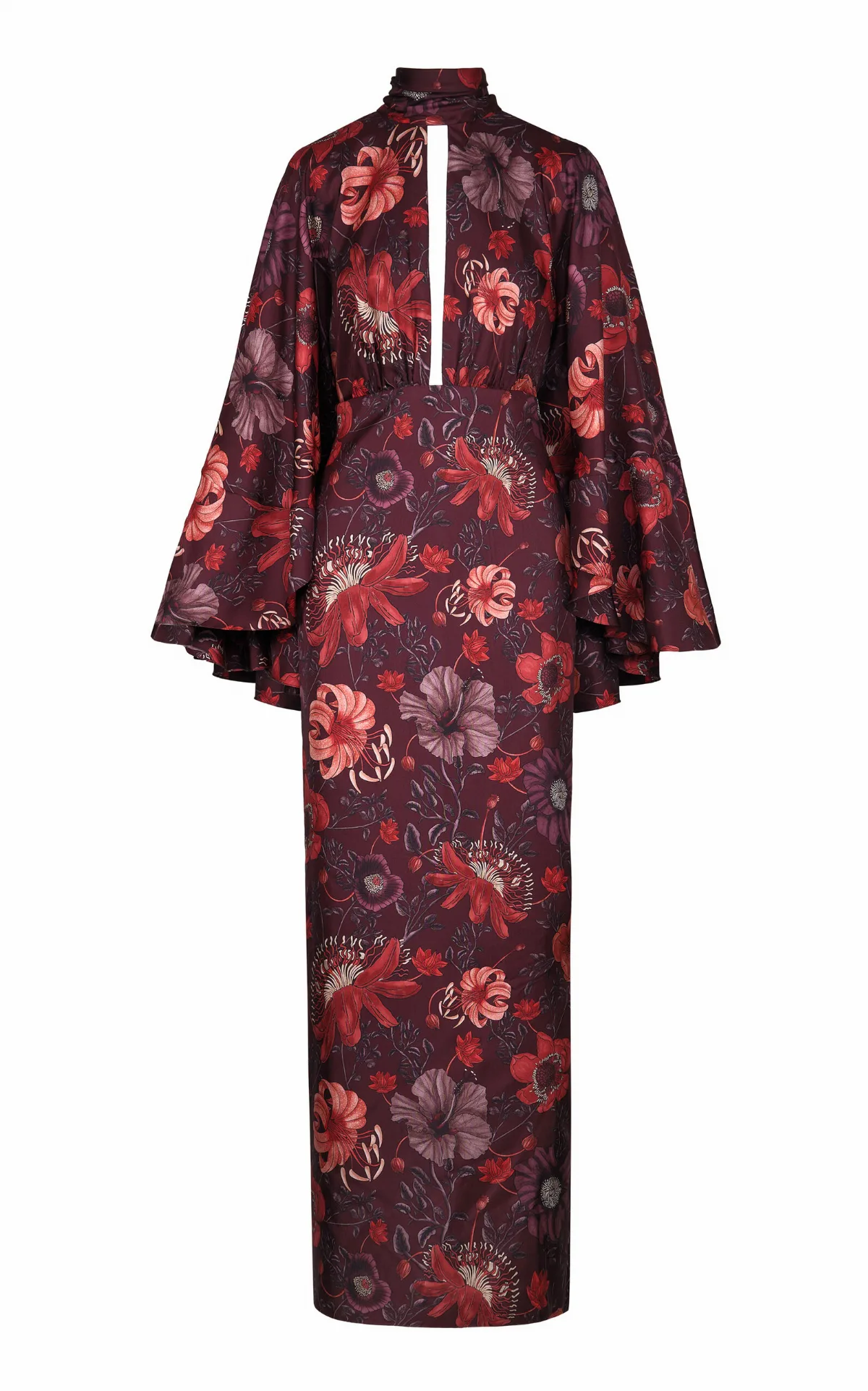 Hidden Flower Silk Maxi Dress by Johanna Ortiz